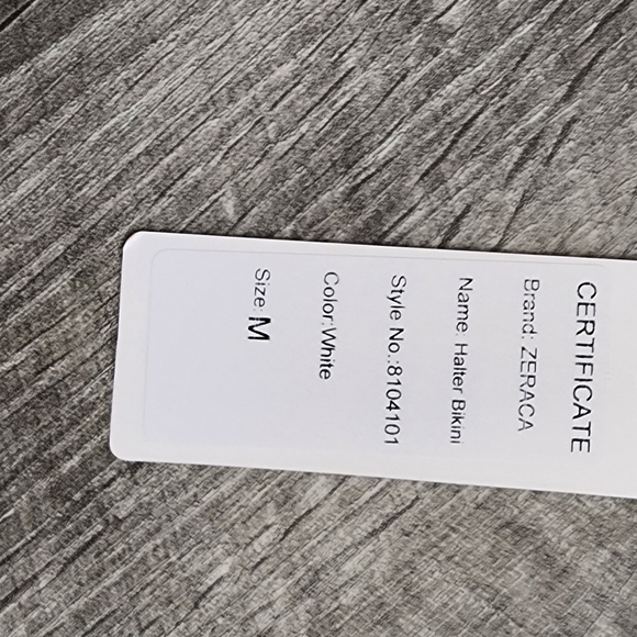 Zeraca Women's White Swim Bra - Picture 3 of 3